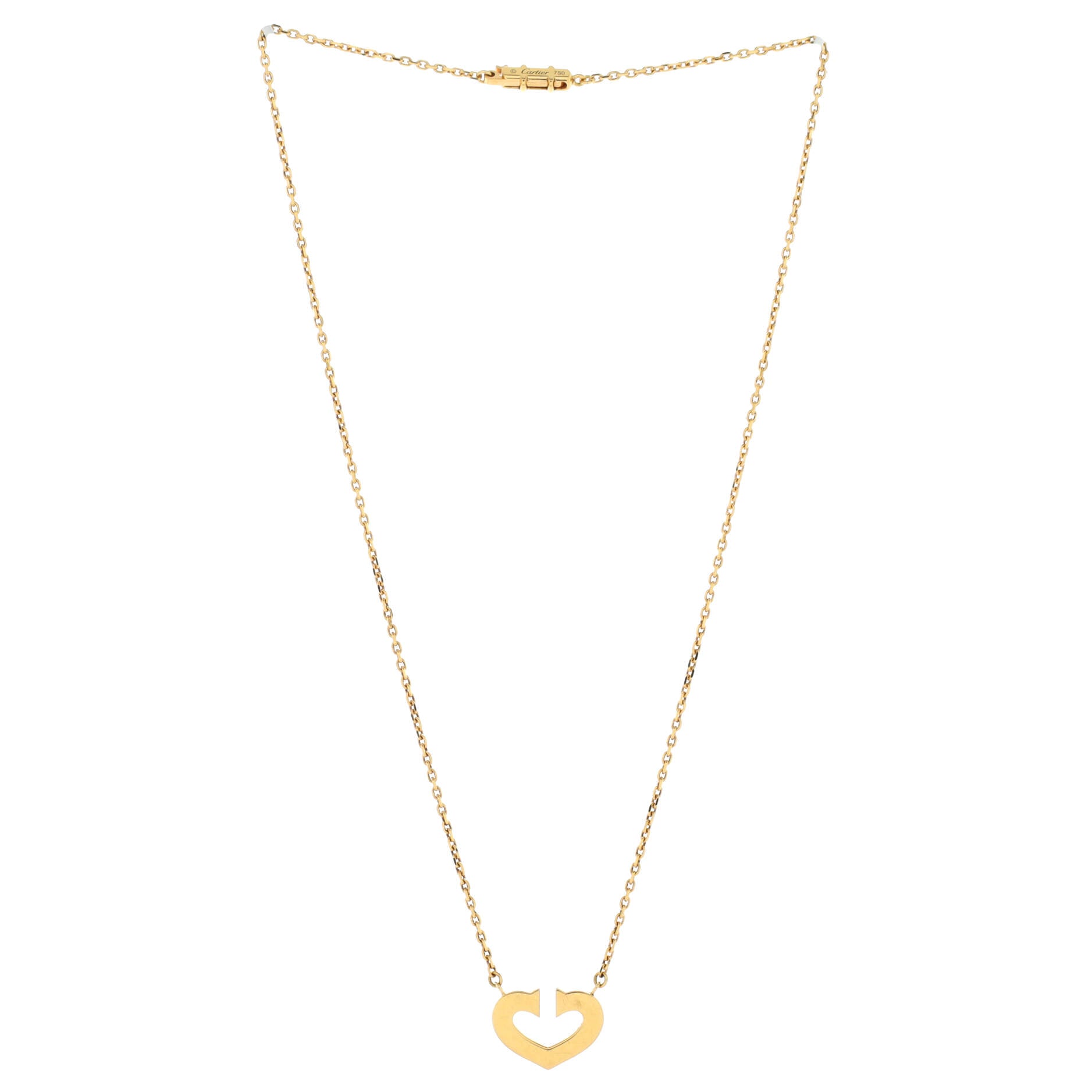 C Heart de Cartier Pendant Necklace 18K Yellow Gold