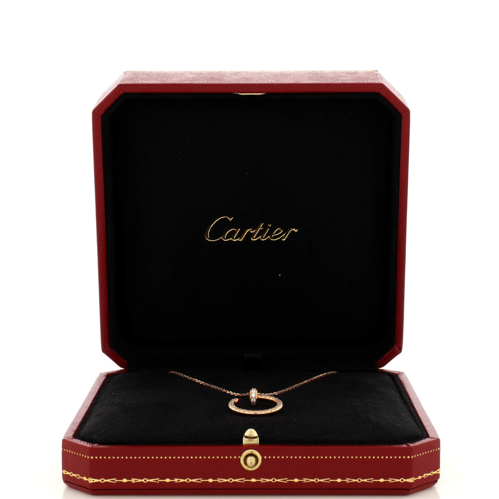 Juste un Clou Pendant Necklace 18K Rose Gold and Pave Diamonds