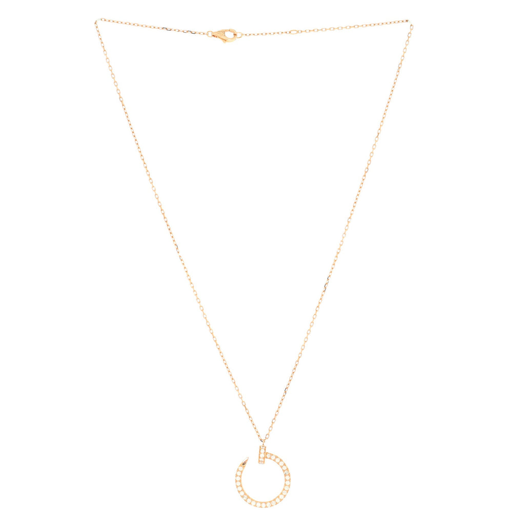 Juste un Clou Pendant Necklace 18K Rose Gold and Pave Diamonds