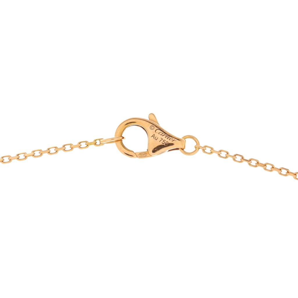 Amulette de Cartier Pendant Necklace 18K Rose Gold with Malachite and Diamond XS