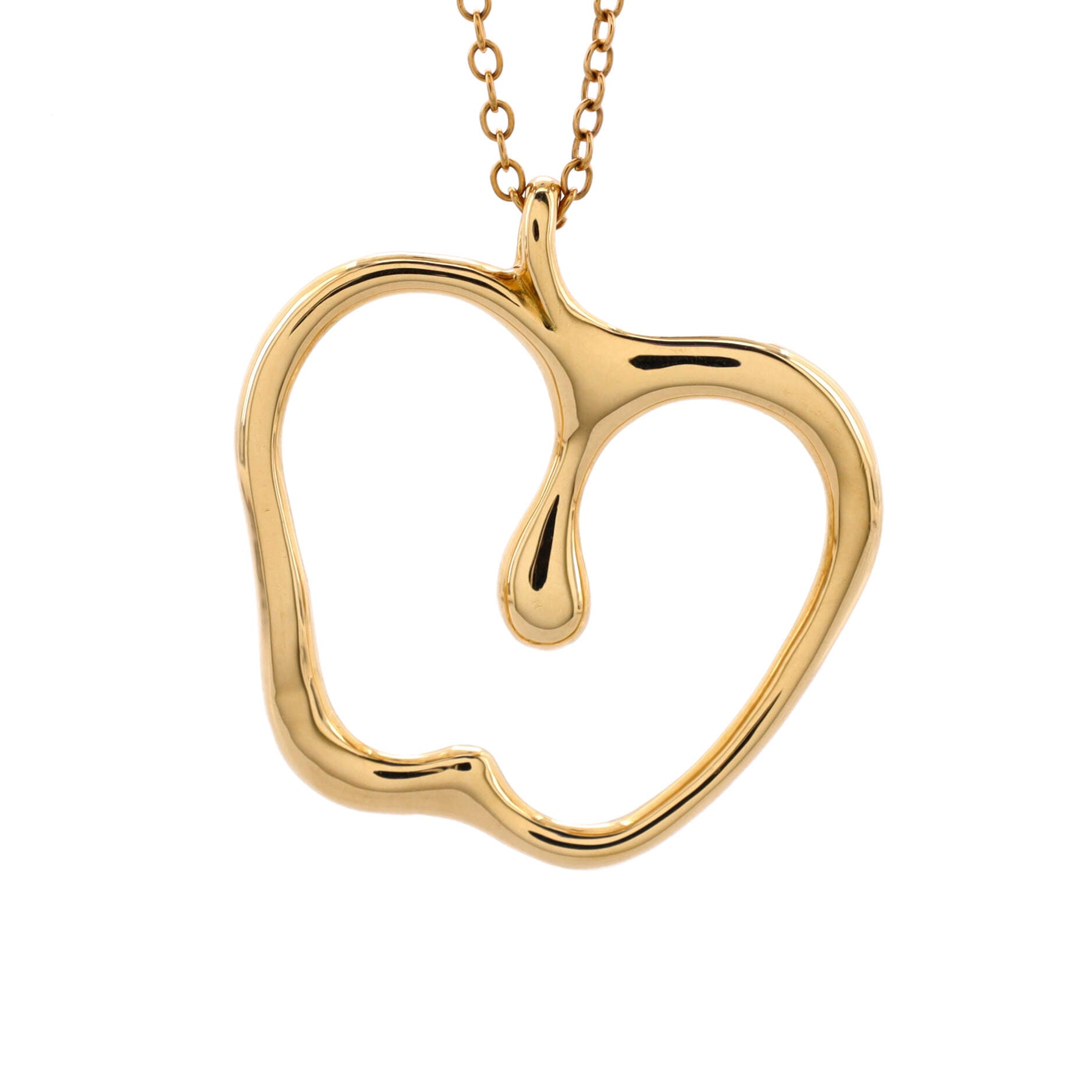 Elsa Peretti Apple Pendant Necklace 18K Yellow Gold Large