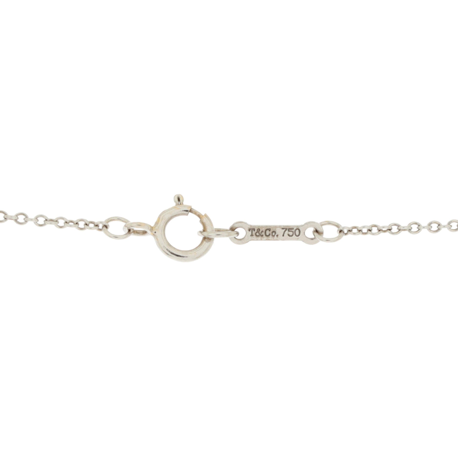 Paloma Picasso Peace Pendant Necklace 18K White Gold with Diamonds Small