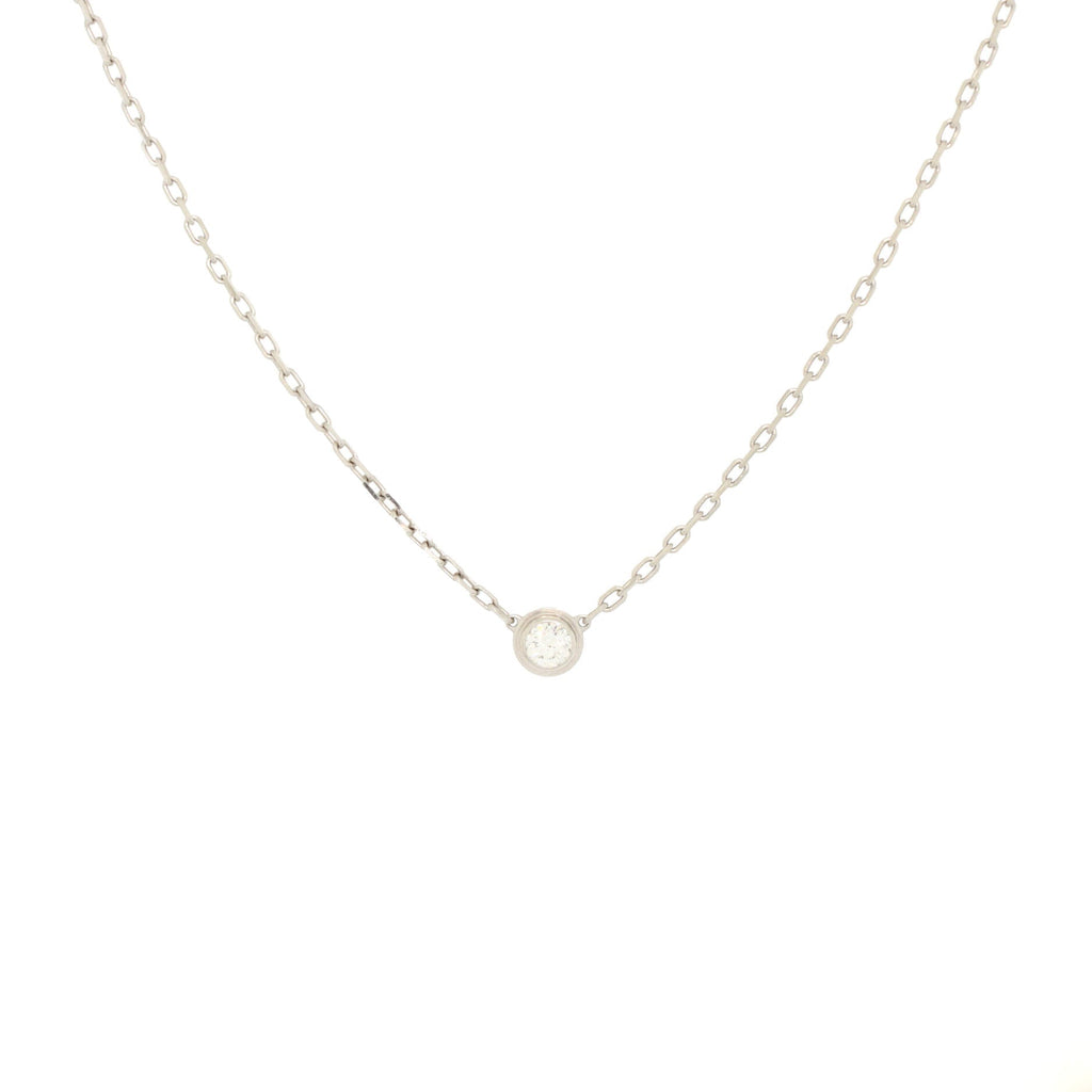 Cartier D'Amour Pendant Necklace 18K White Gold with Diamond Small