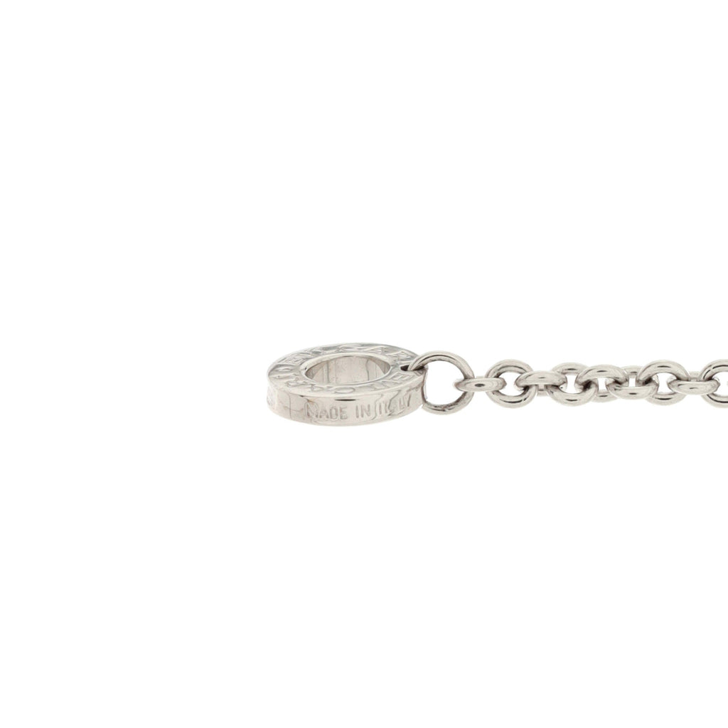 B.Zero1 3 Charm Necklace 18K White Gold with Diamonds