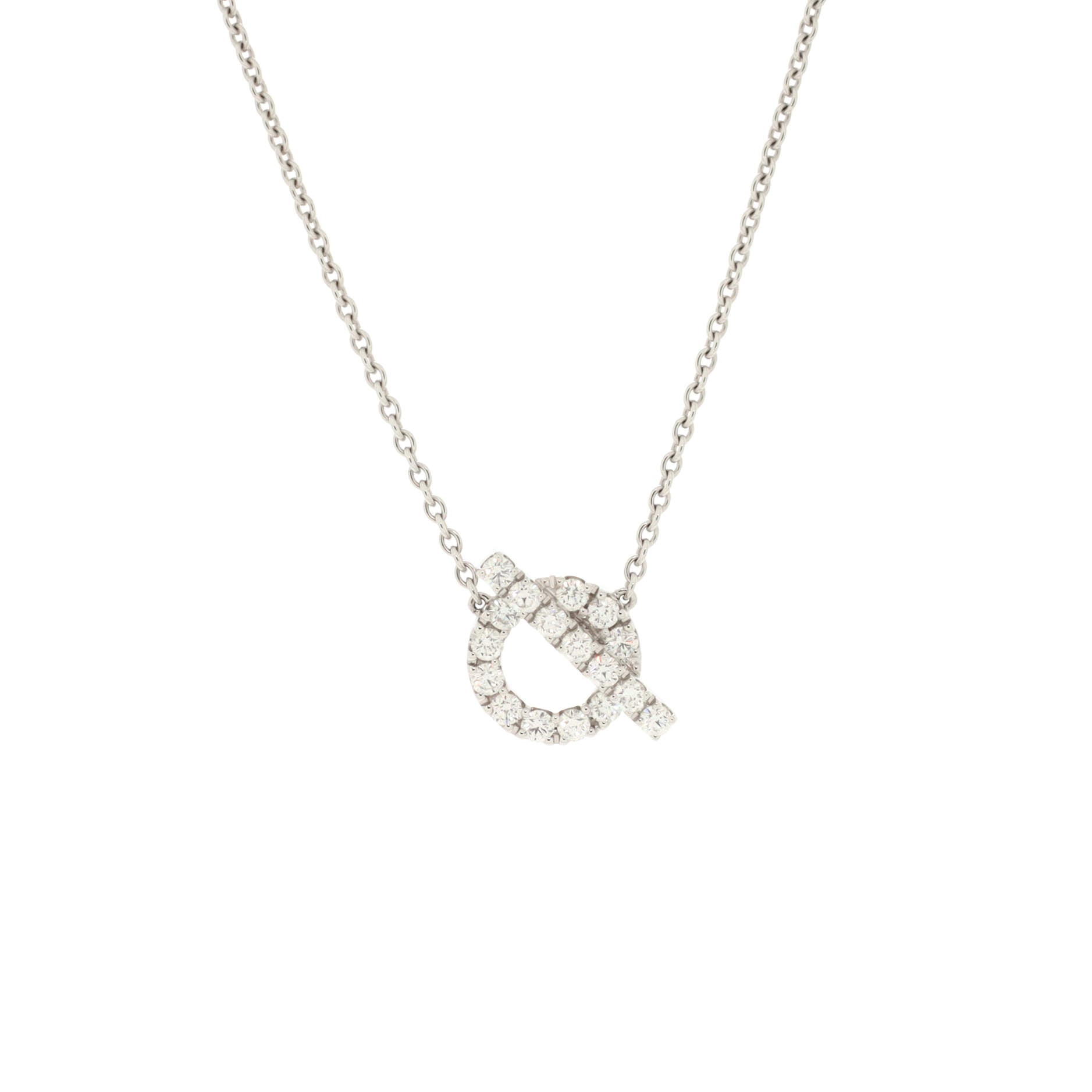 Finesse Pendant Necklace 18K White Gold and Diamonds