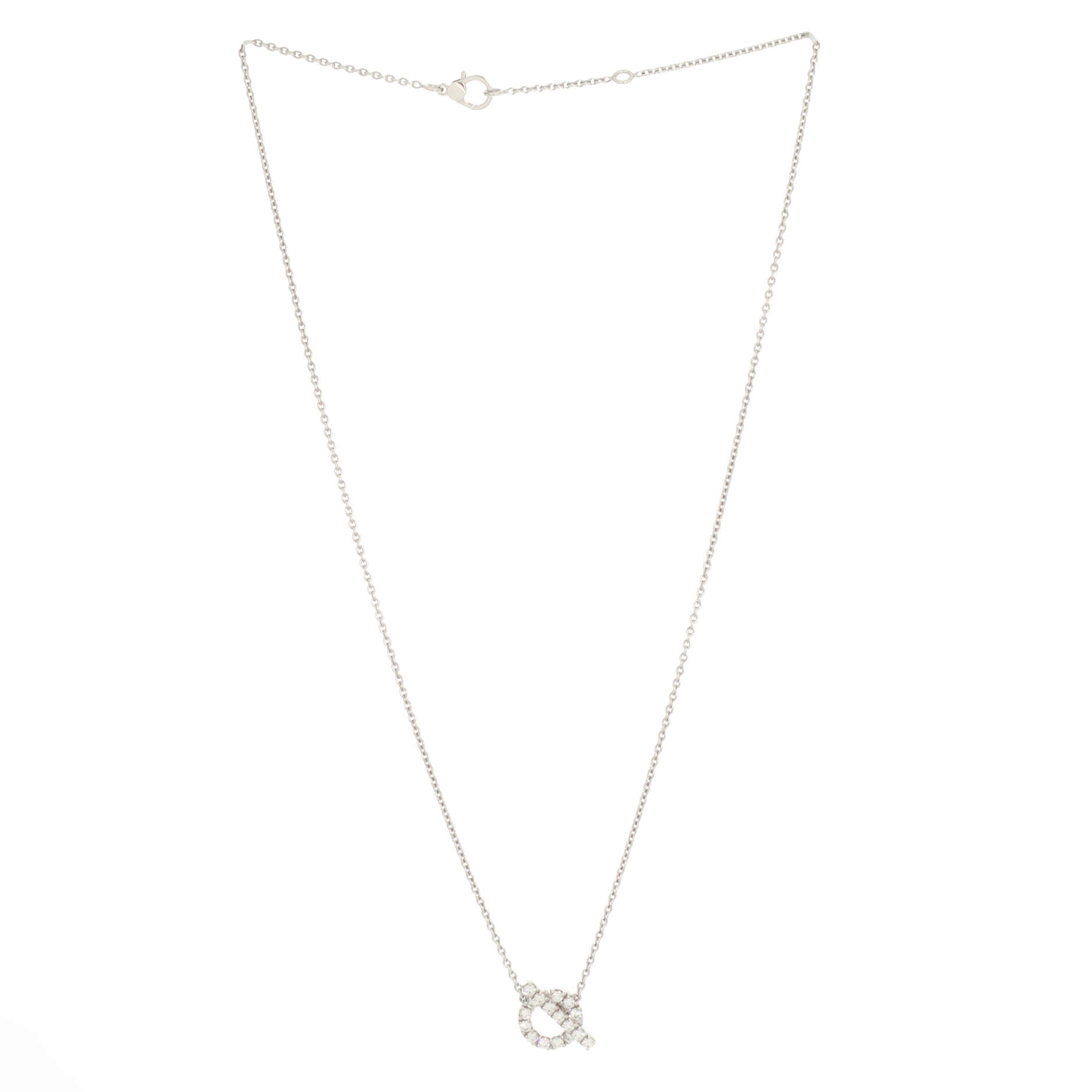 Finesse Pendant Necklace 18K White Gold and Diamonds