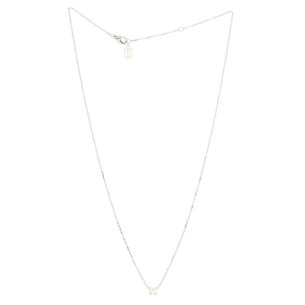 C de Cartier Necklace 18K White Gold and Diamond 0.24CT