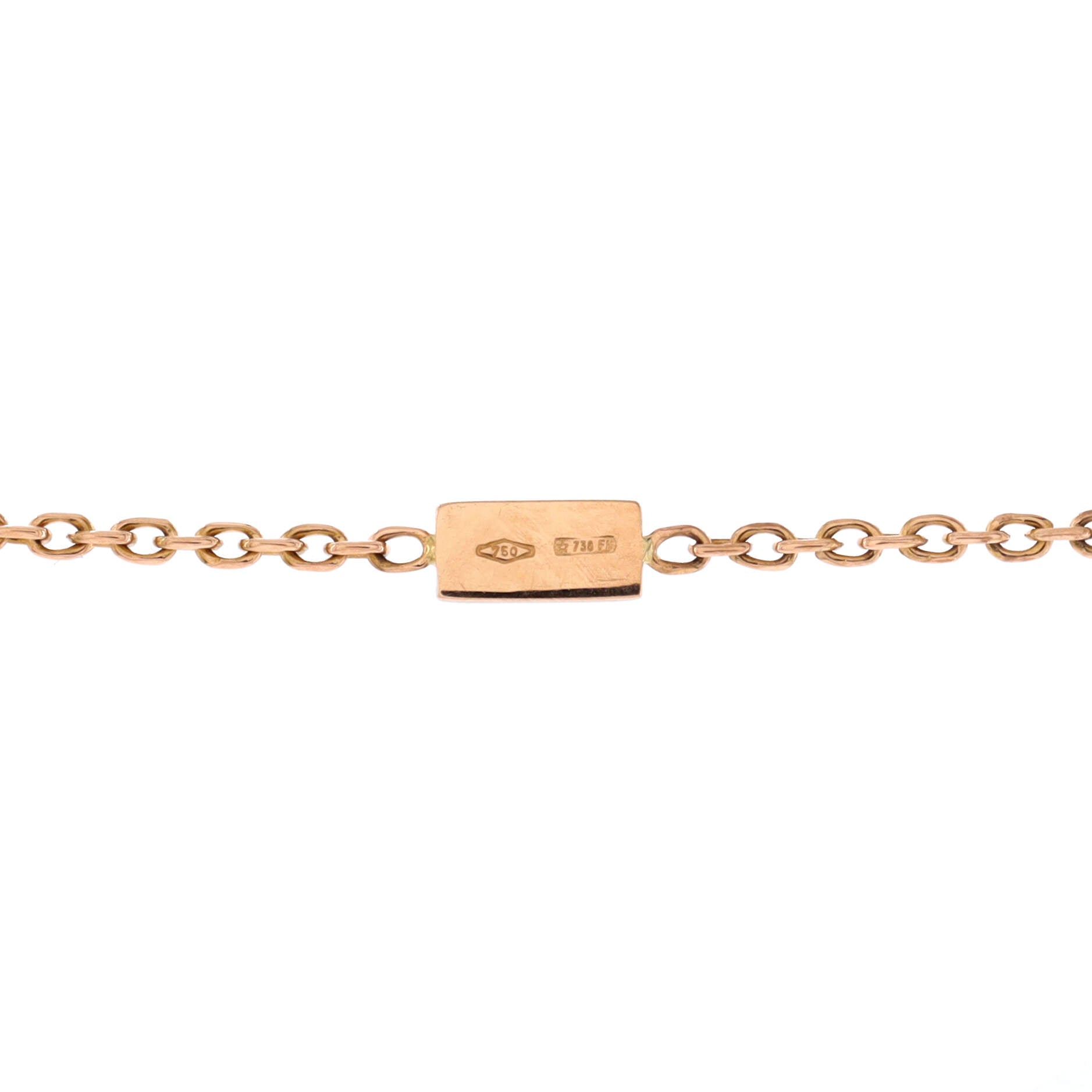 Split Cross Pendant Necklace 18K Rose Gold