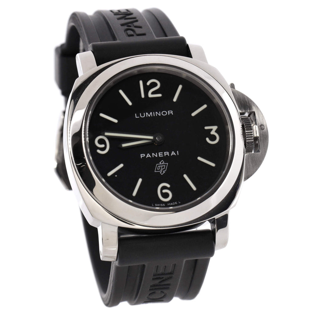 Luminor Base 8 Days Manual Watch Stainless Steel with Leather and Rubber 44