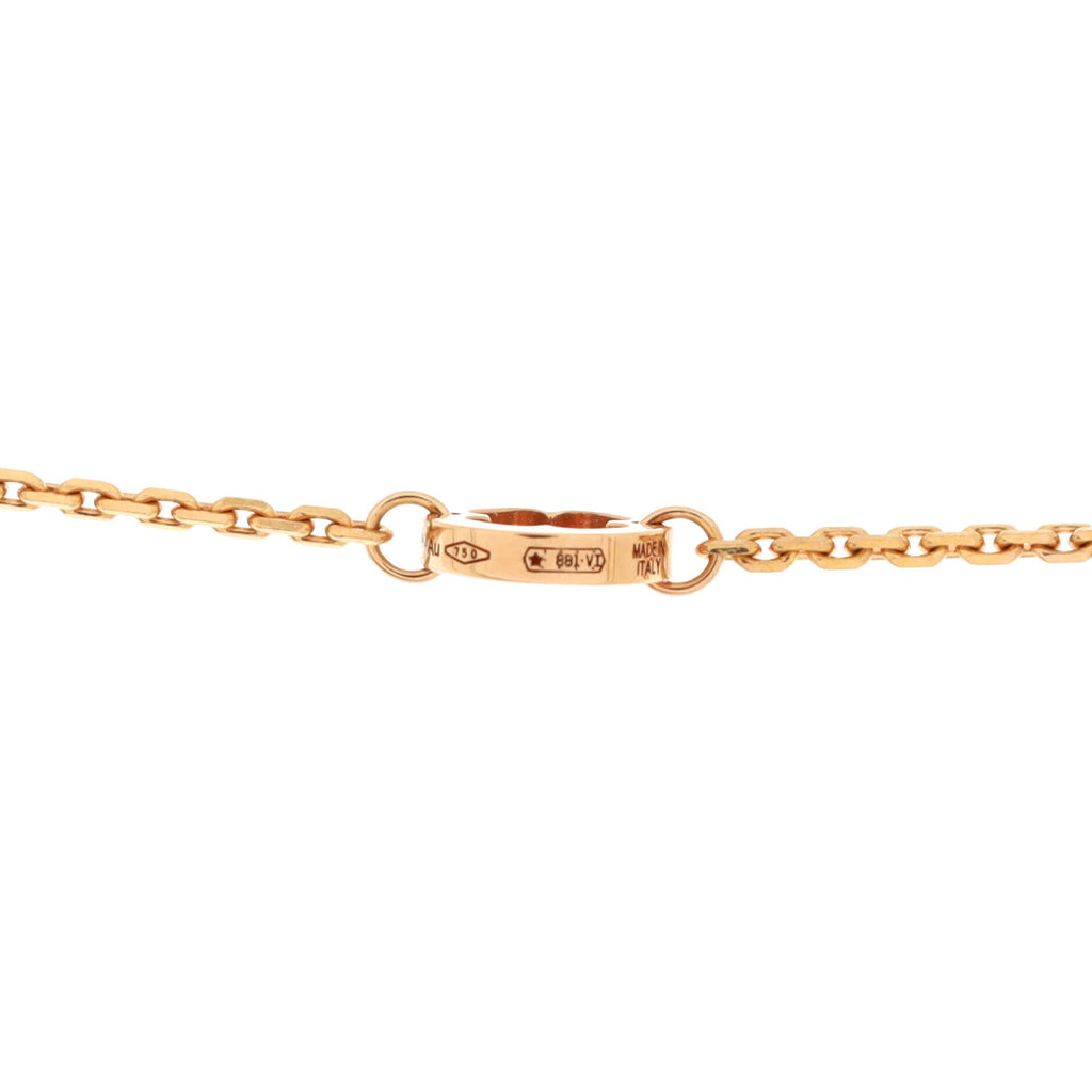 Fiorever Drop Pendant Necklace 18K Rose Gold and Diamonds