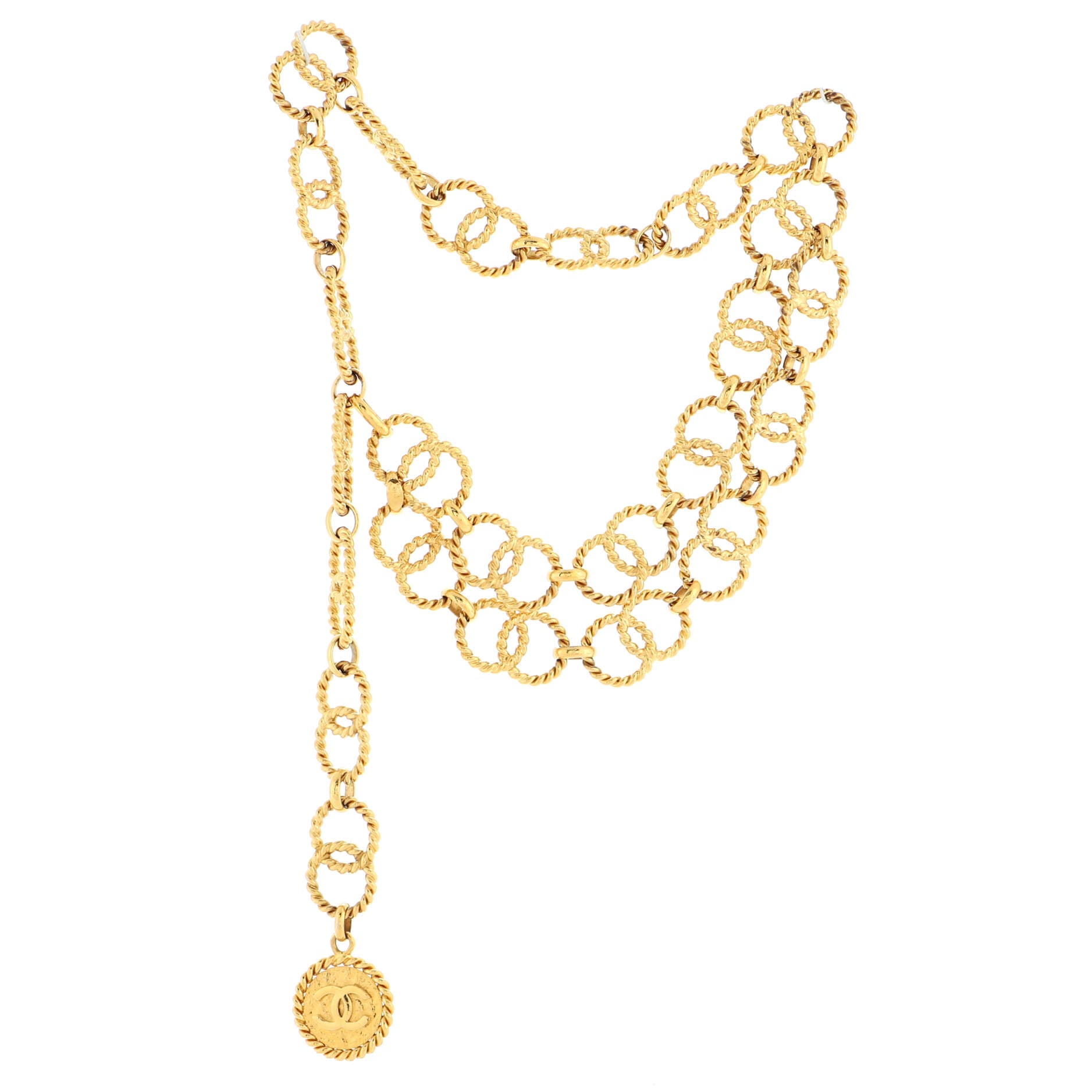 CC Chain Loop Medallion Belt Metal 85