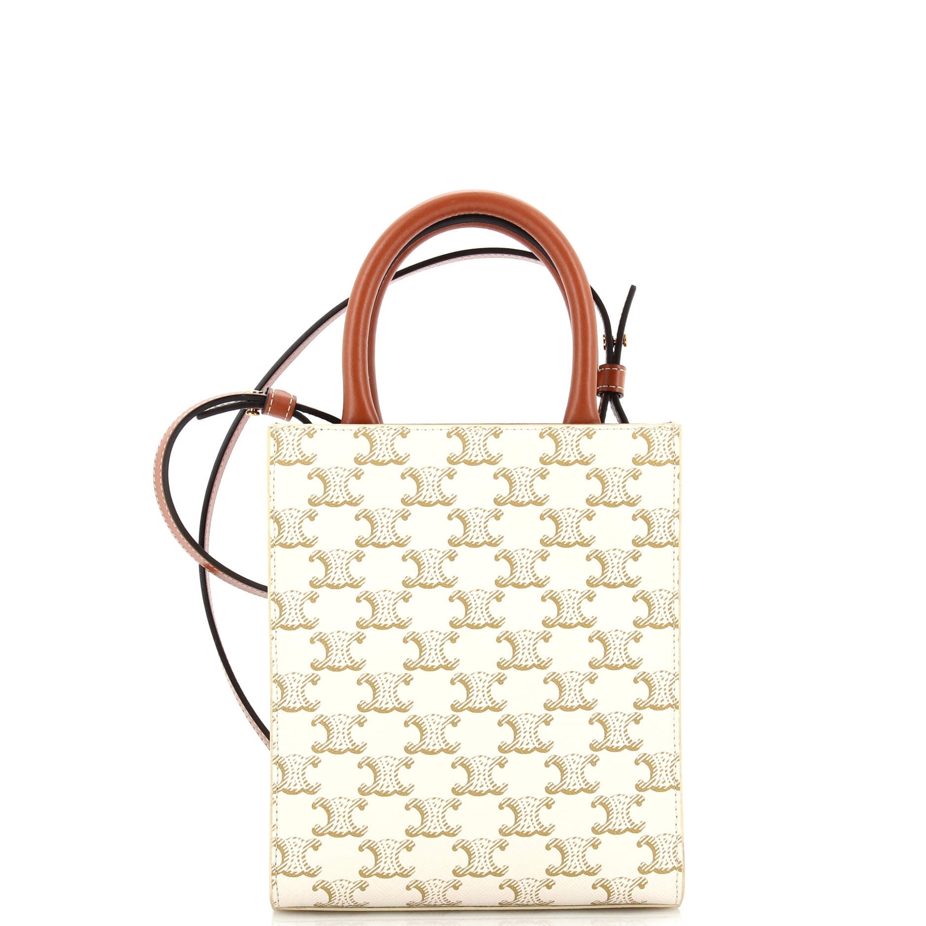 Vertical Cabas Tote Triomphe Coated Canvas Mini