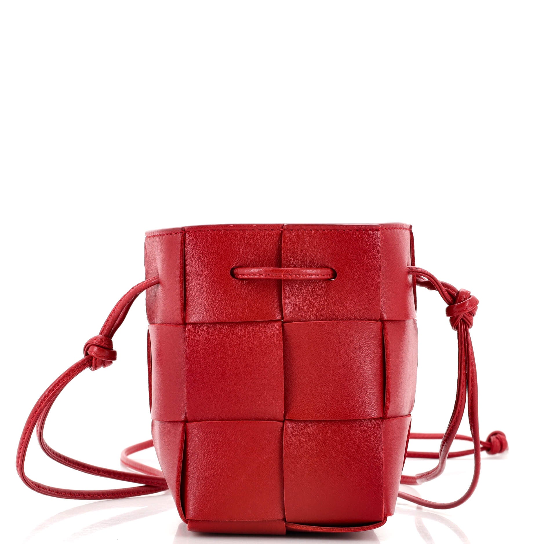 Cassette Bucket Bag Maxi Intrecciato Leather Mini