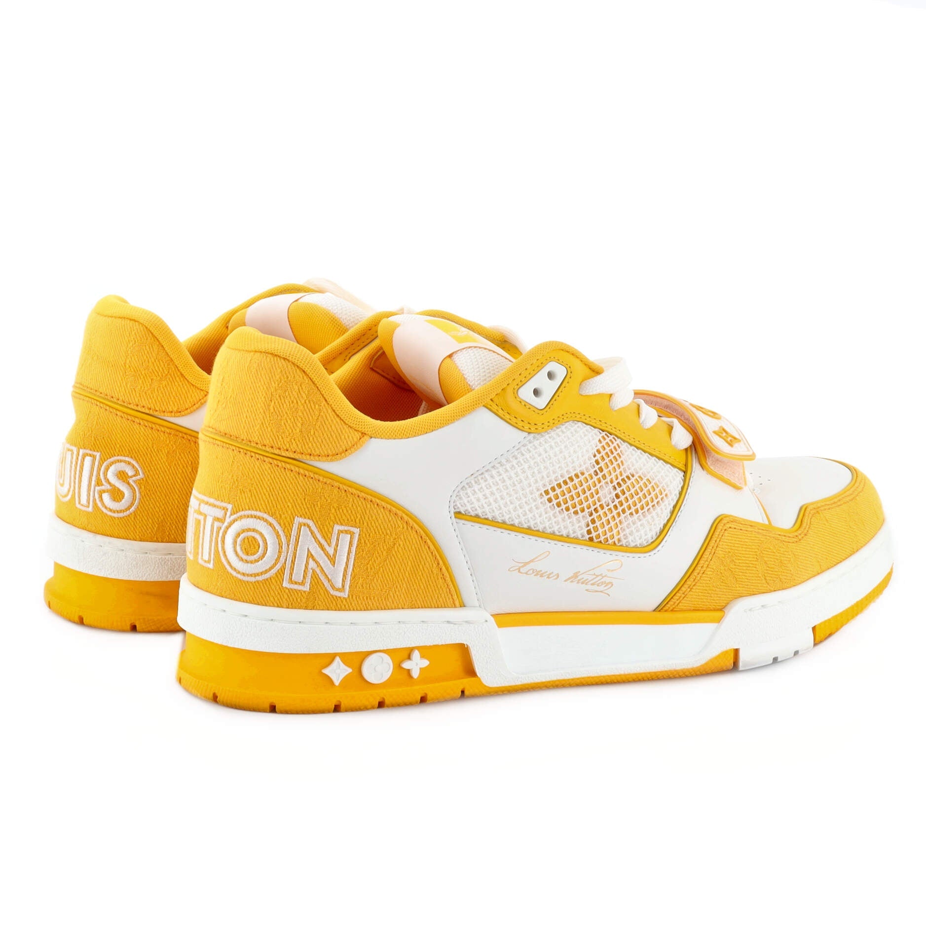 Men's LV Trainer Velcro Sneakers Leather and Mesh