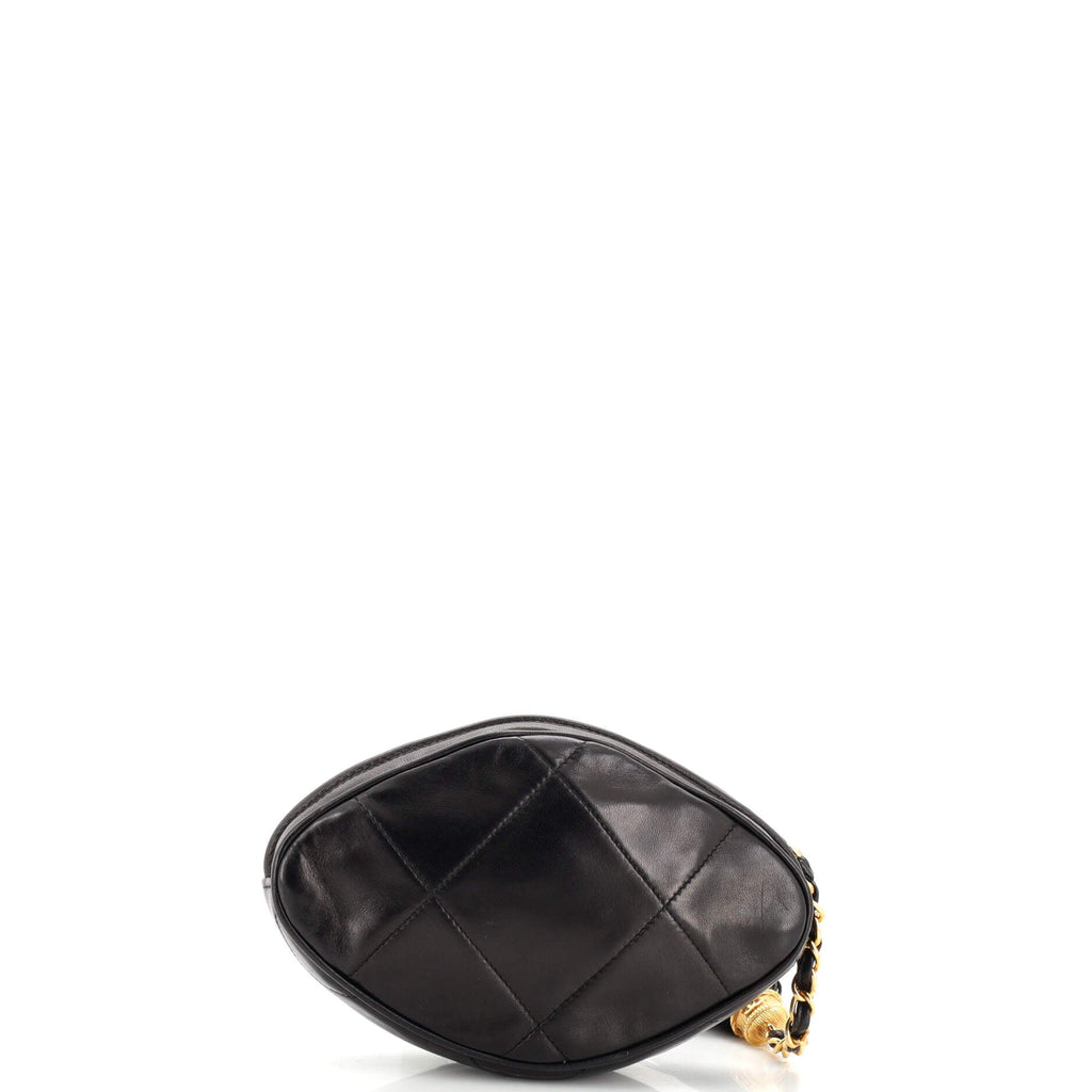 Vintage Diamond CC Tassel Clutch Quilted Lambskin Mini