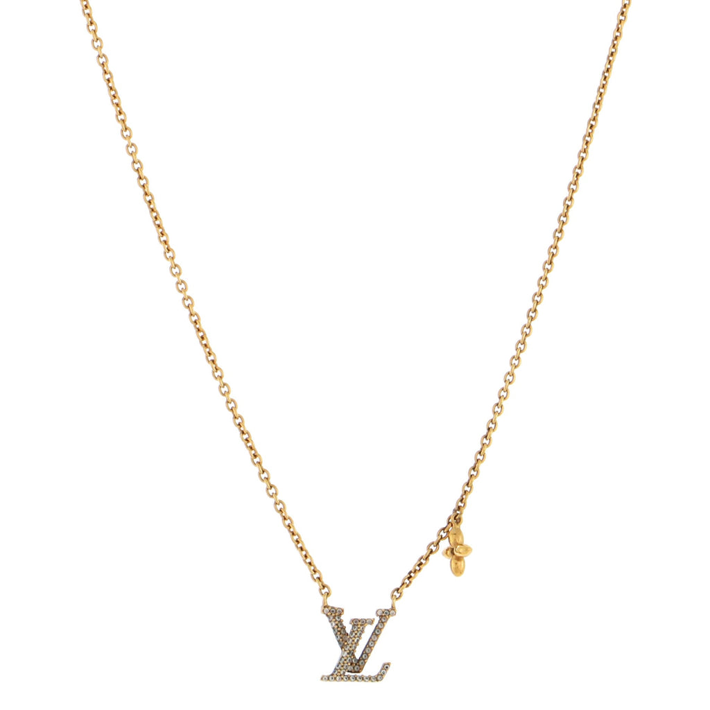LV Iconic Necklace Metal with Crystals