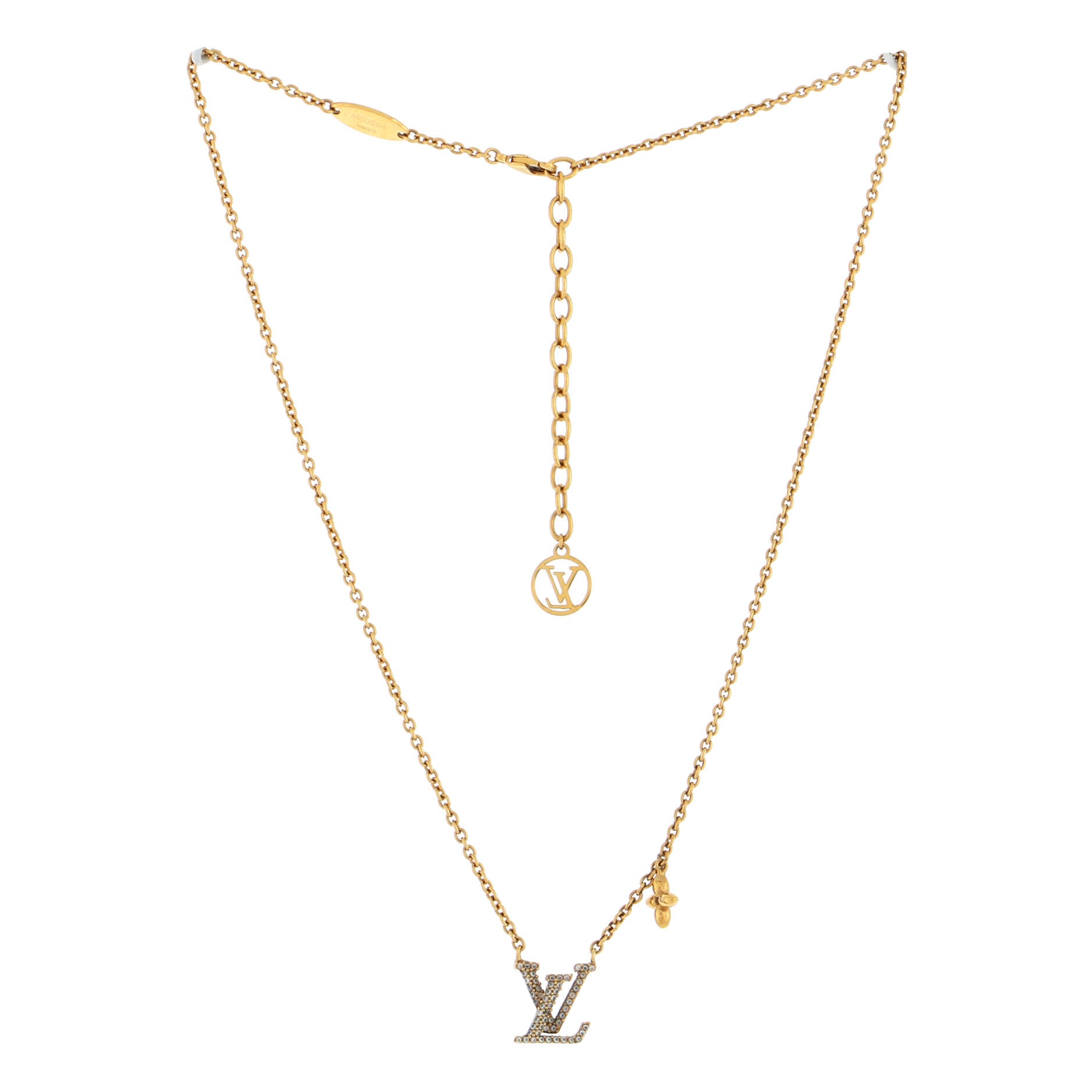 LV Iconic Necklace Metal with Crystals