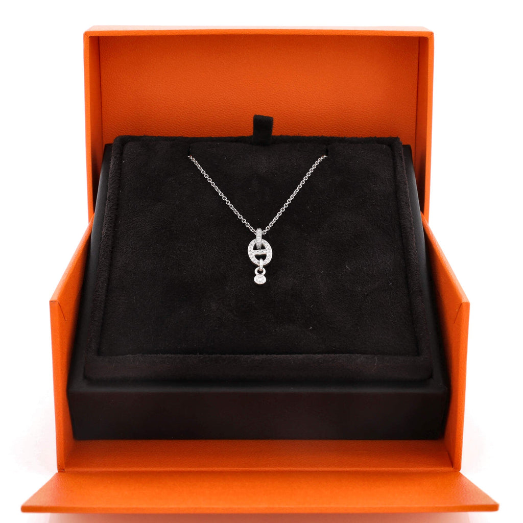 Farandole Pendant Necklace 18K White Gold and Diamonds
