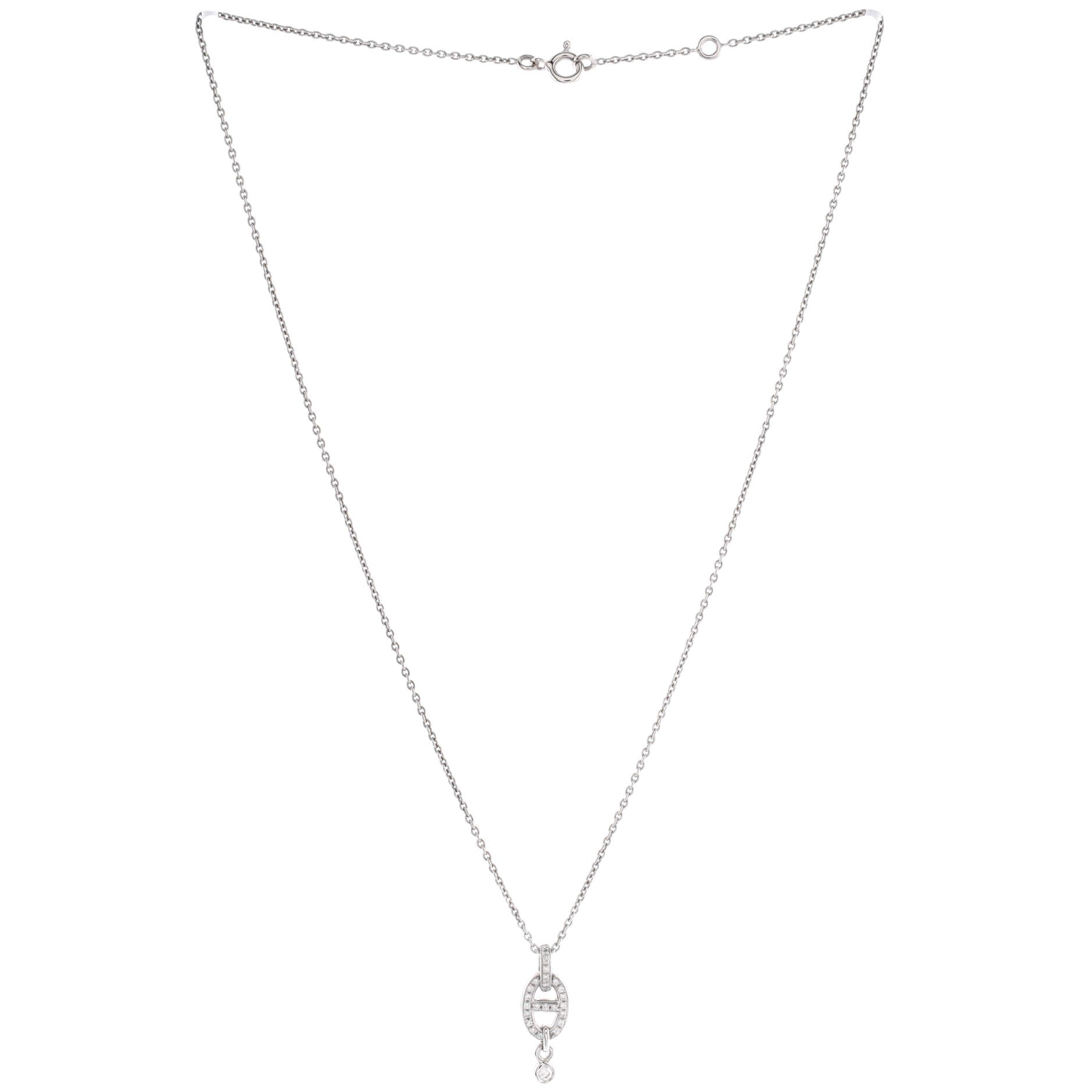 Farandole Pendant Necklace 18K White Gold and Diamonds