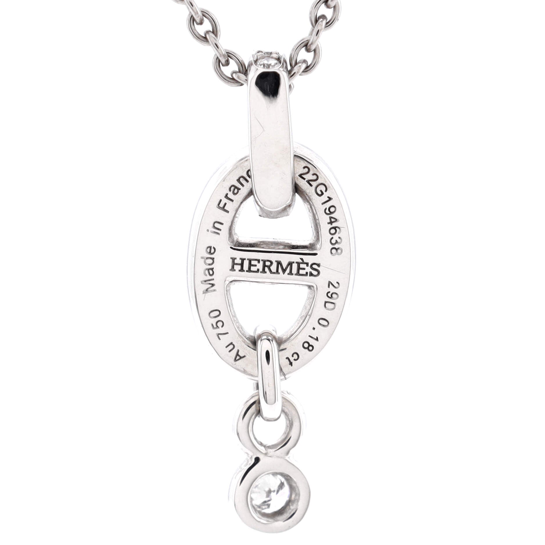 Farandole Pendant Necklace 18K White Gold and Diamonds