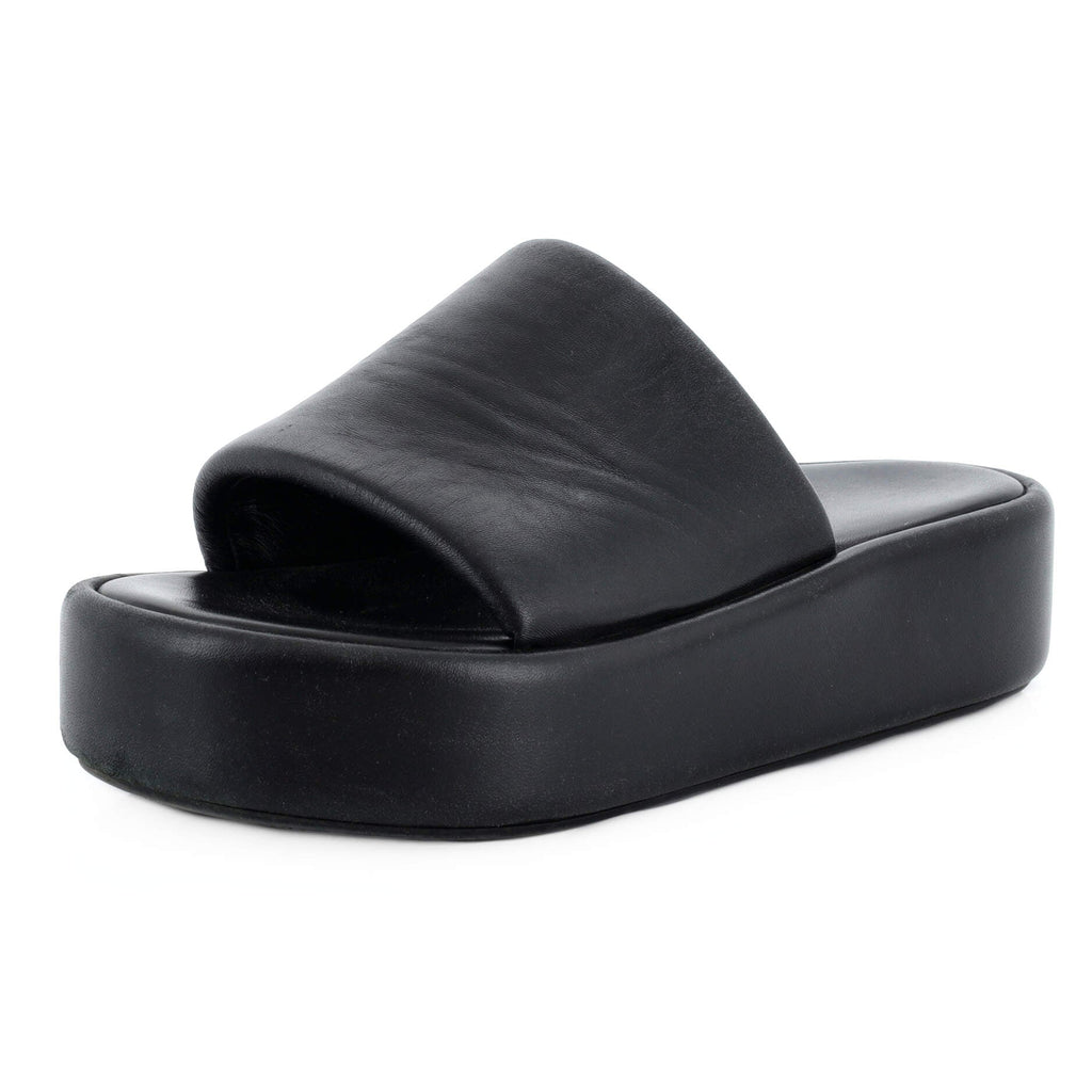 Women's Rise Platform Slide Sandals Leather