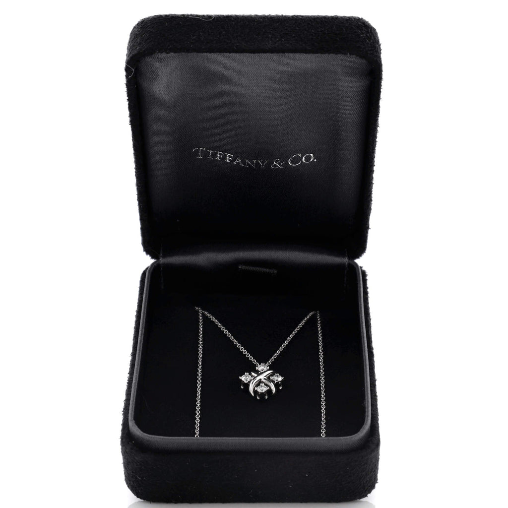 Schlumberger Lynn Pendant Necklace Platinum with Diamonds