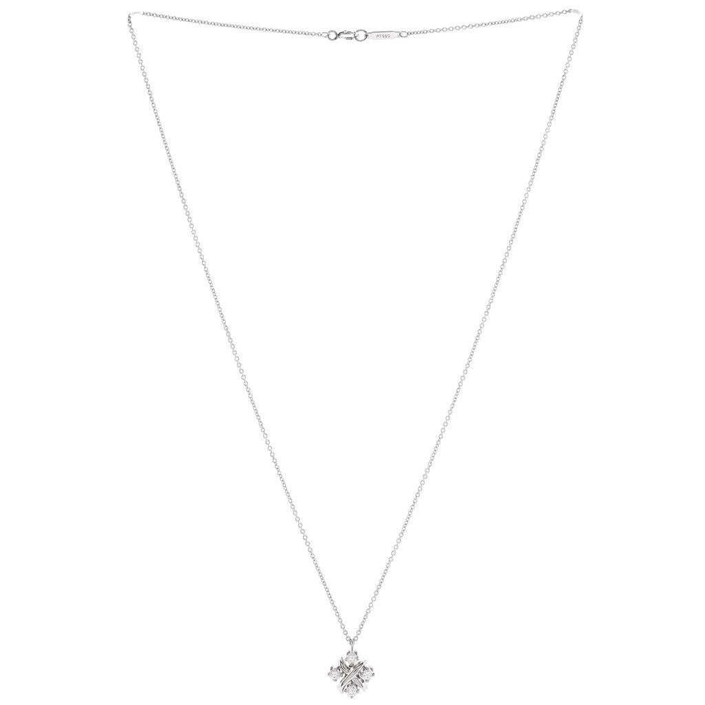 Schlumberger Lynn Pendant Necklace Platinum with Diamonds