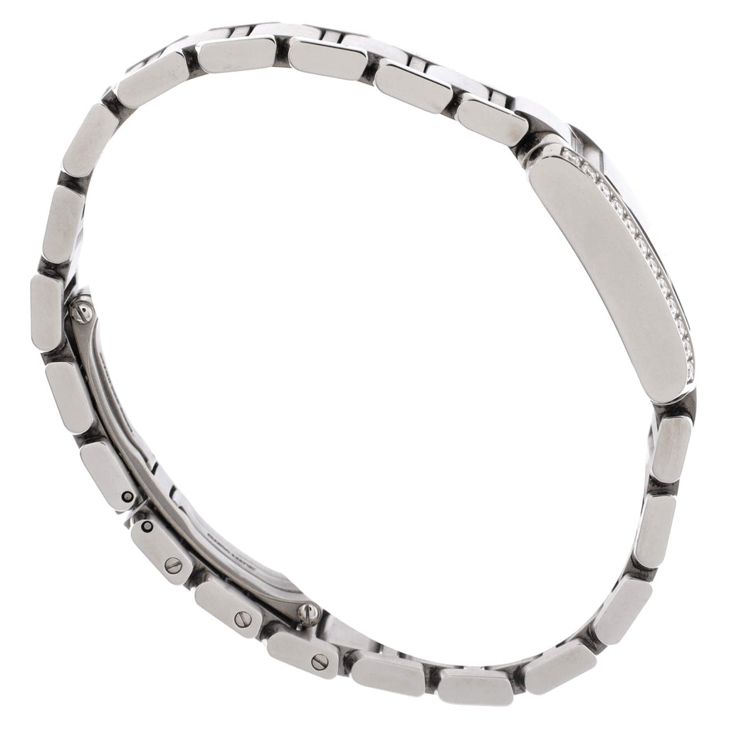 Tank Francaise Quartz Watch Stainless Steel with Diamond Bezel 20