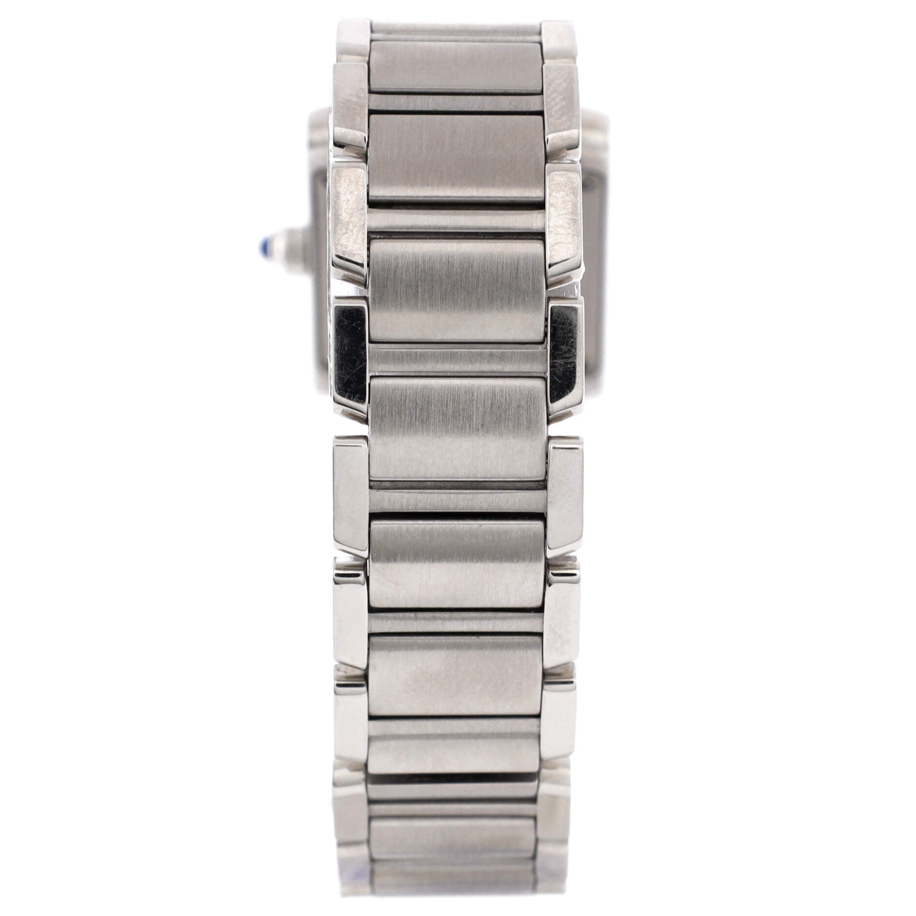 Tank Francaise Quartz Watch Stainless Steel with Diamond Bezel 20
