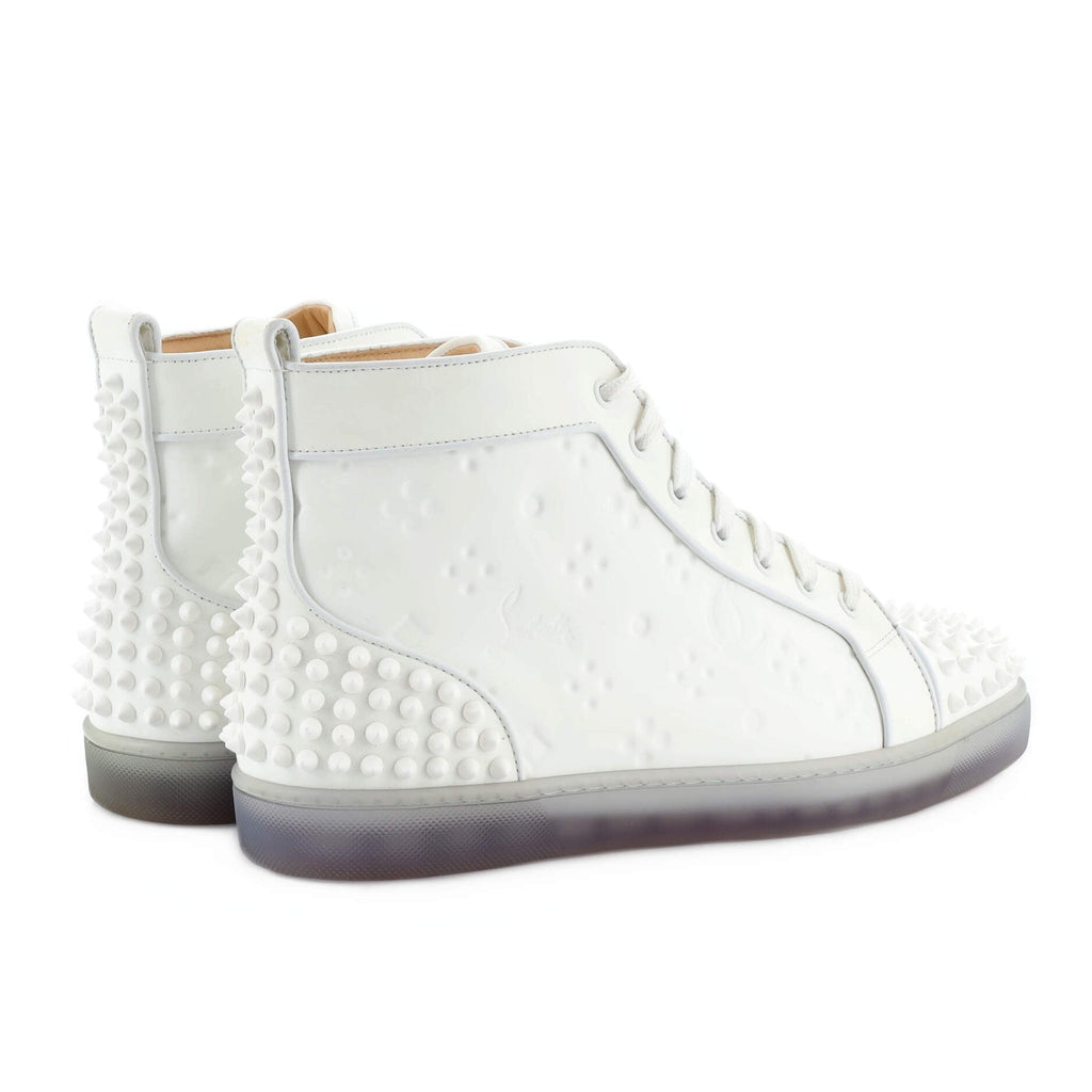 Men's Louis Spikes Flat High-Top Sneakers Studded Leather