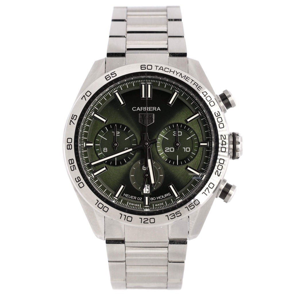 Carrera Calibre Heuer 02 Chronograph Automatic Watch Stainless Steel 44