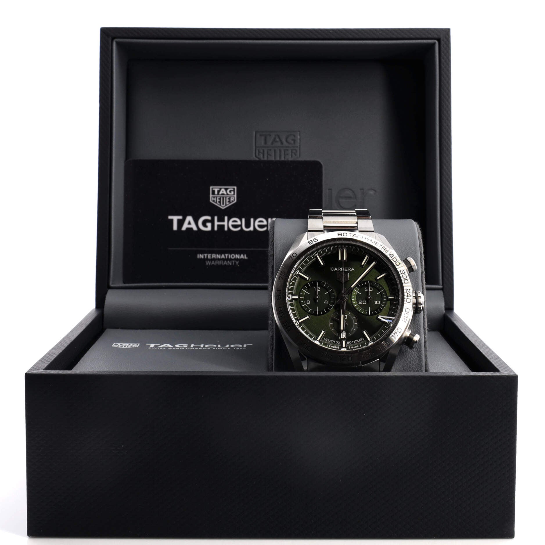Carrera Calibre Heuer 02 Chronograph Automatic Watch Stainless Steel 44