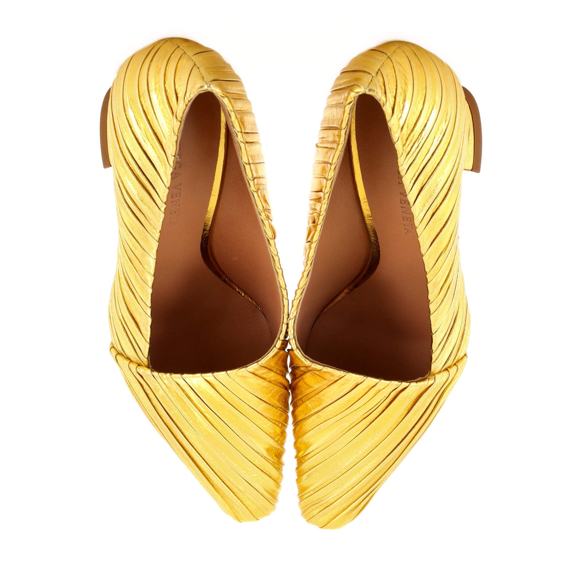 Women's Folded Almond Pumps Lame