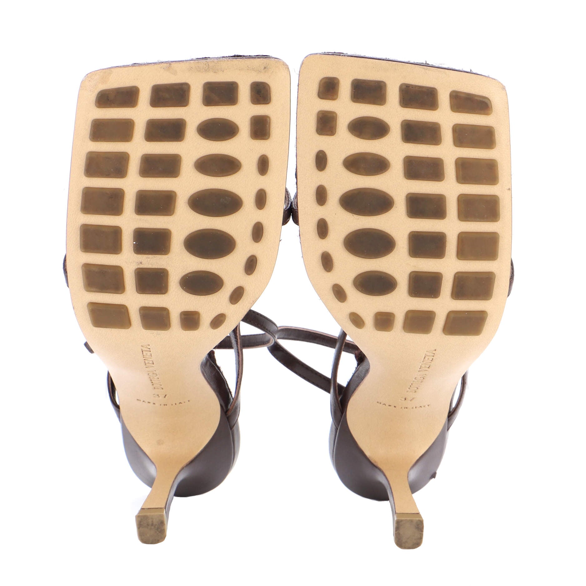 Women's Stretch Strap Heeled Sandals Leather and Raffia
