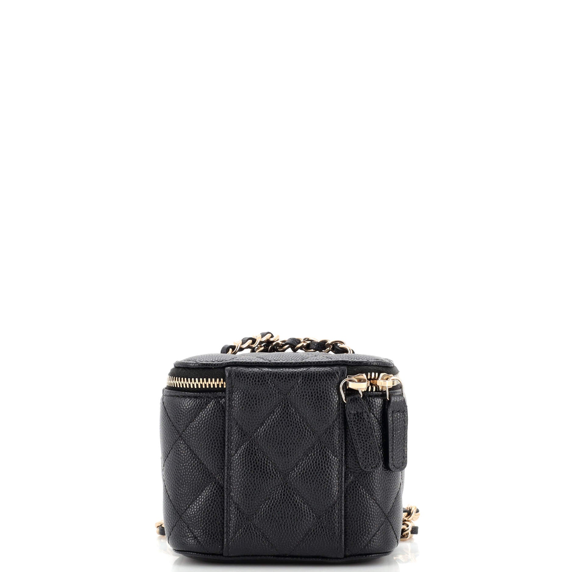 Classic Vanity Case with Chain Quilted Caviar Mini