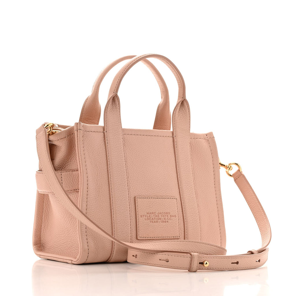 Grained Calfskin Small The Tote Bag Rose Dust