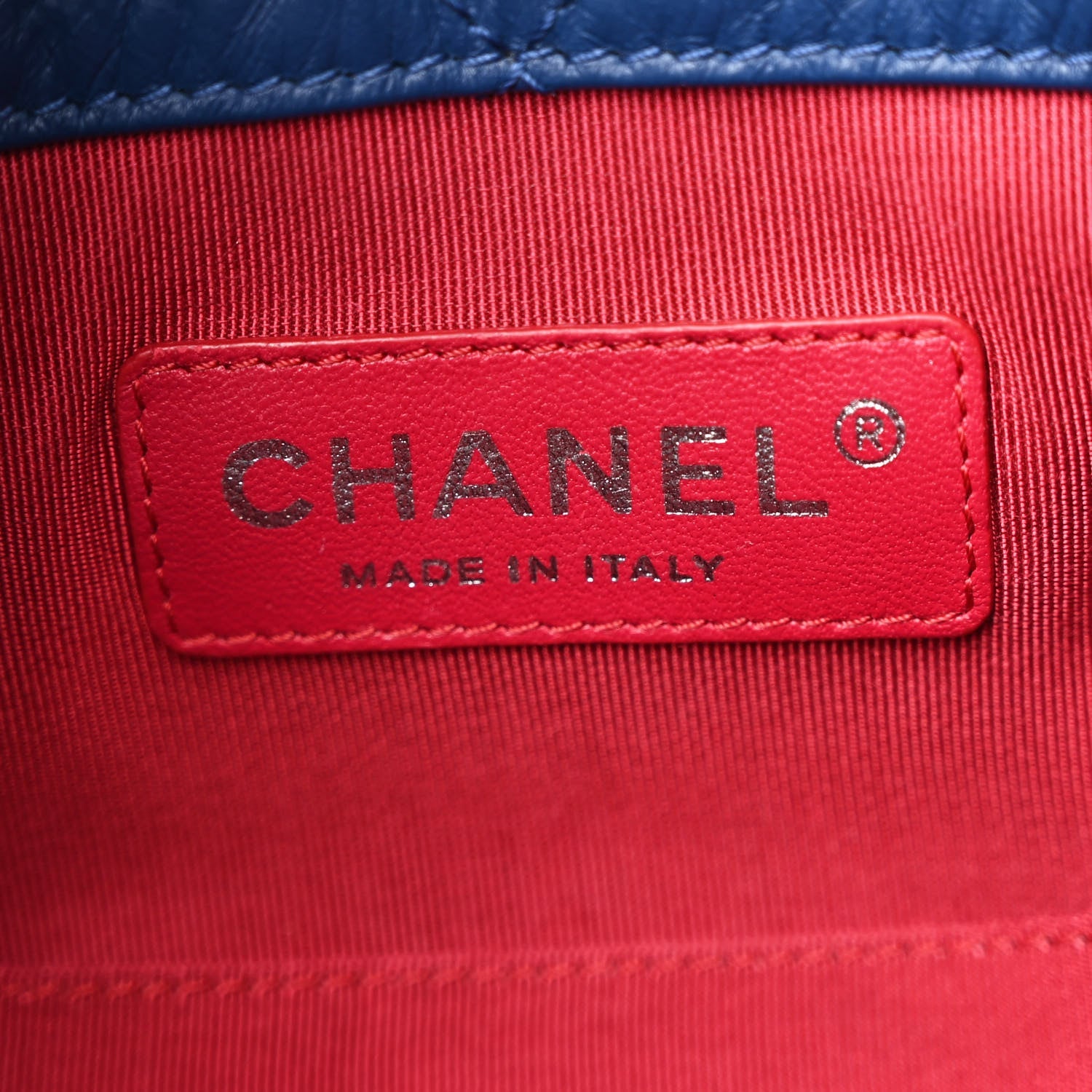 Aged Calfskin Quilted Small Gabrielle Backpack Navy