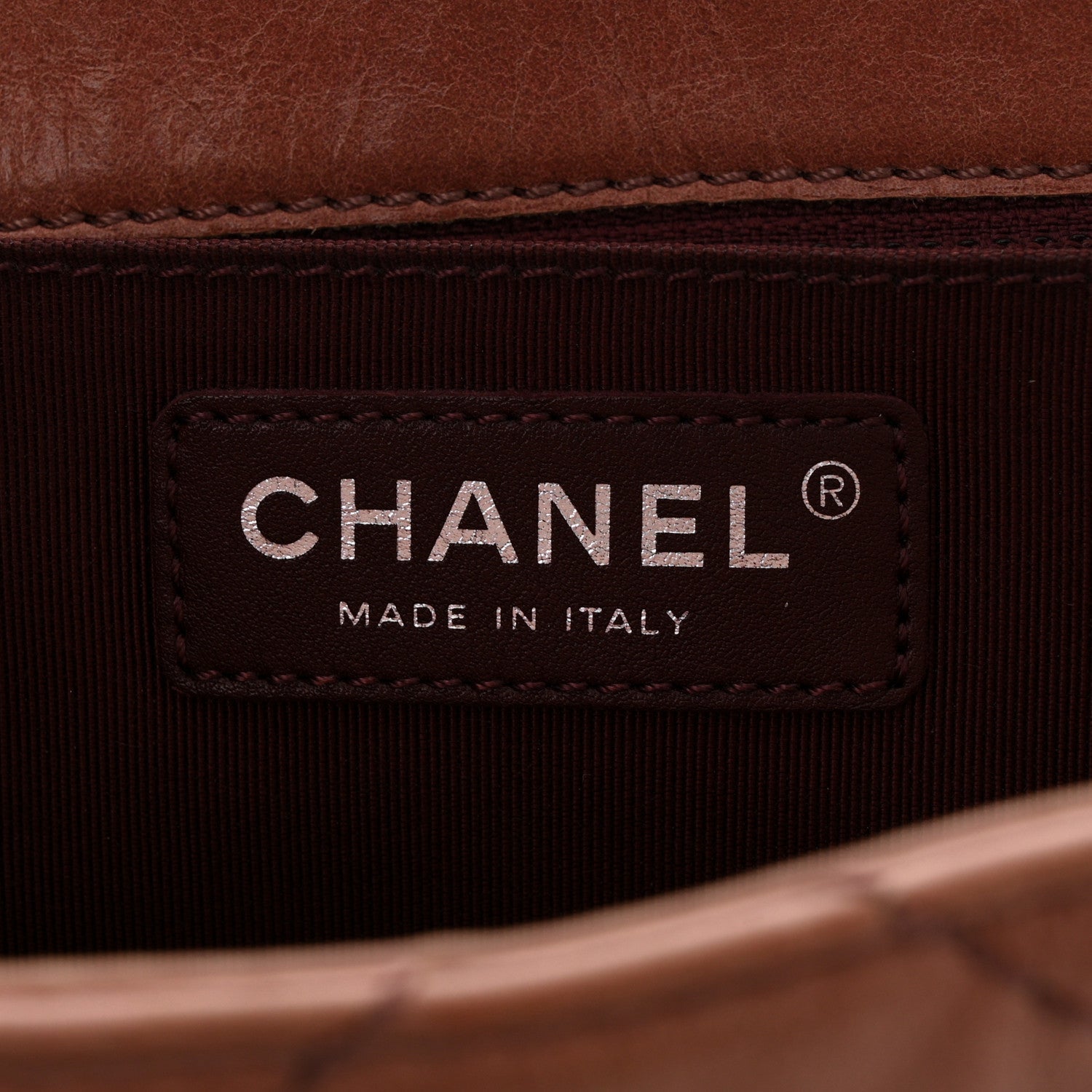 Aged Calfskin Quilted Chain Accordion Flap Dark Pink