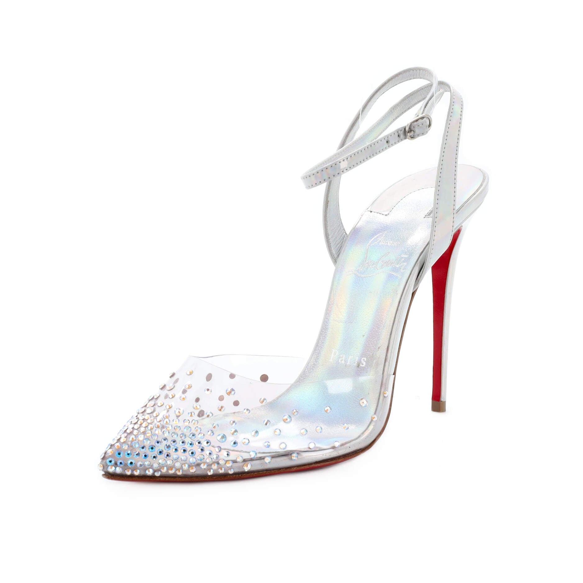 Women's Spikaqueen Slingback Pumps Embellished PVC and Leather 100