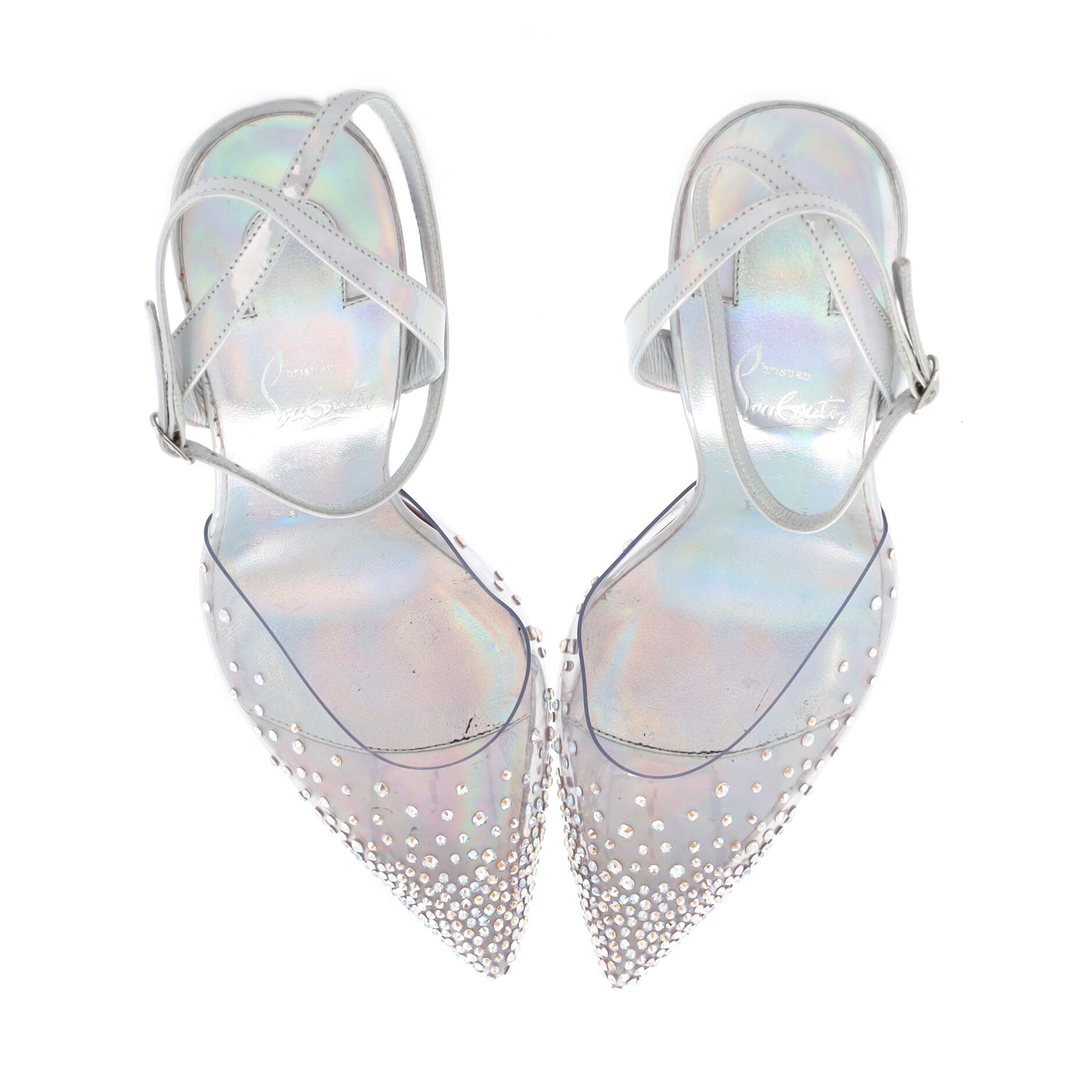 Women's Spikaqueen Slingback Pumps Embellished PVC and Leather 100