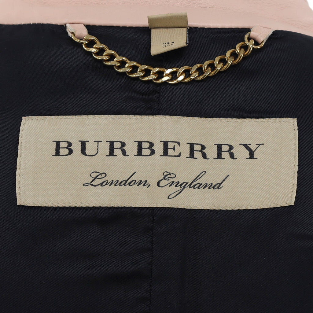 Women's Double Breasted Belted Mid-Length Trench Coat Leather