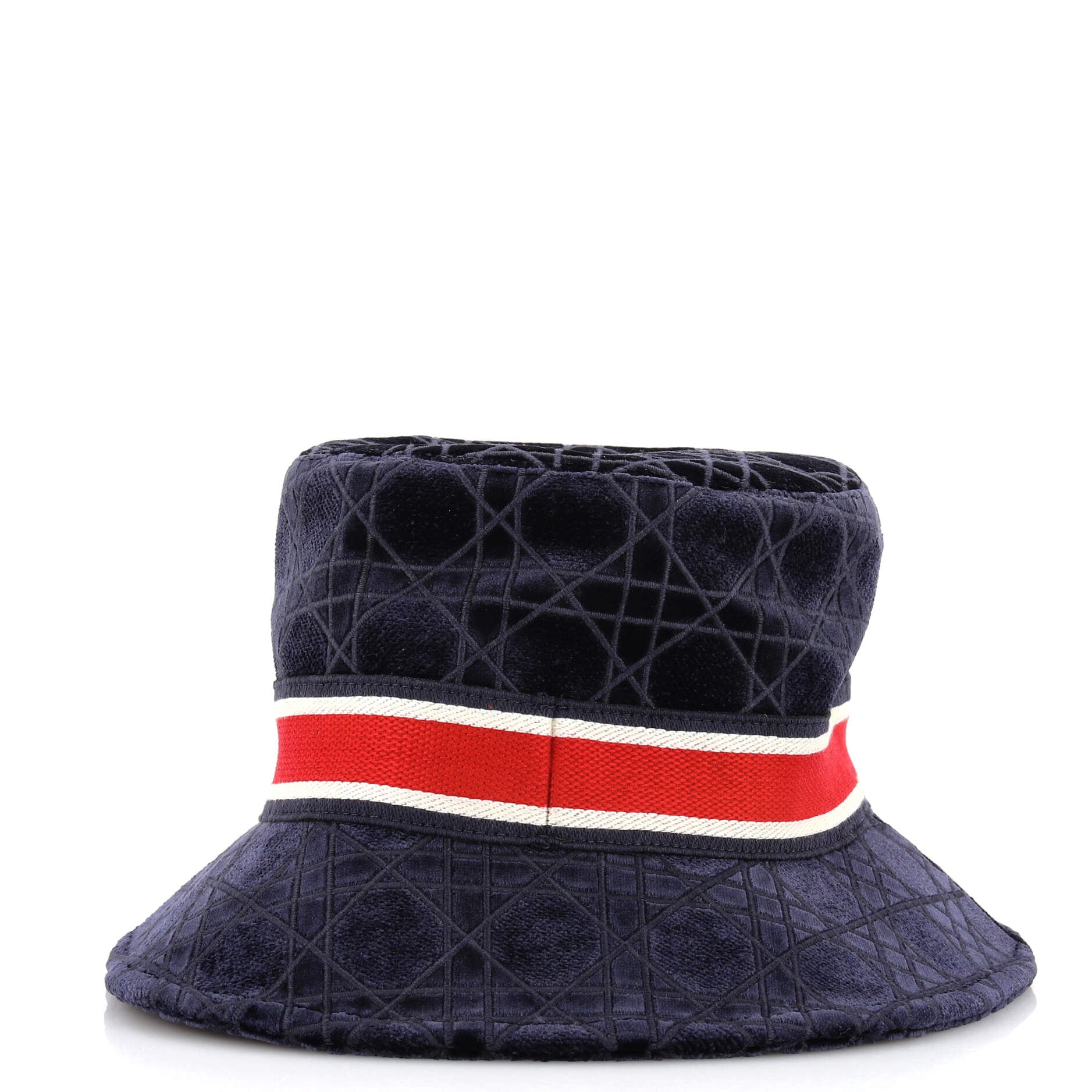 Teddy D Bucket Hat Cannage Embroidered Velvet