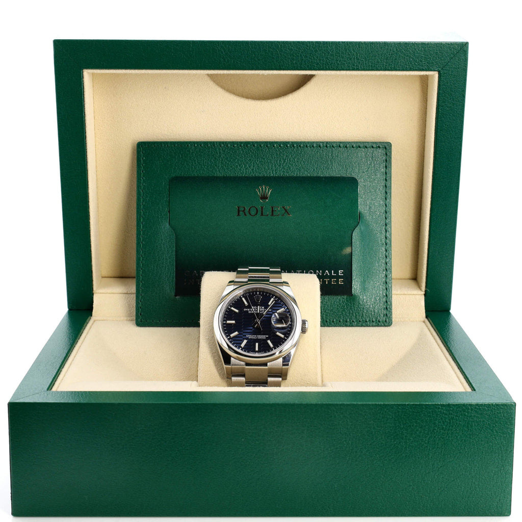 Oyster Perpetual Datejust Fluted Motif Automatic Watch Stainless Steel 36