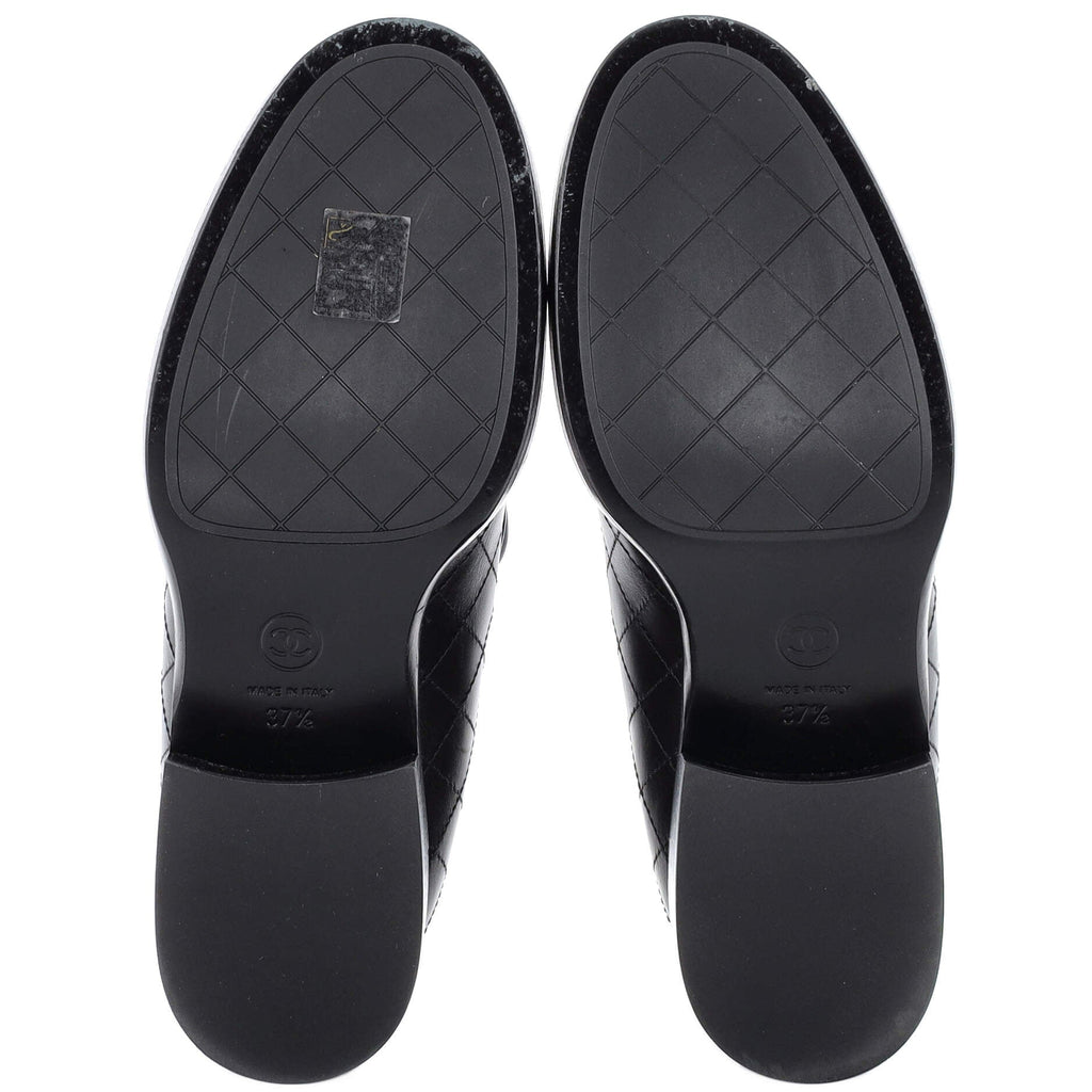 Women's CC Platform Loafers Stitched Leather