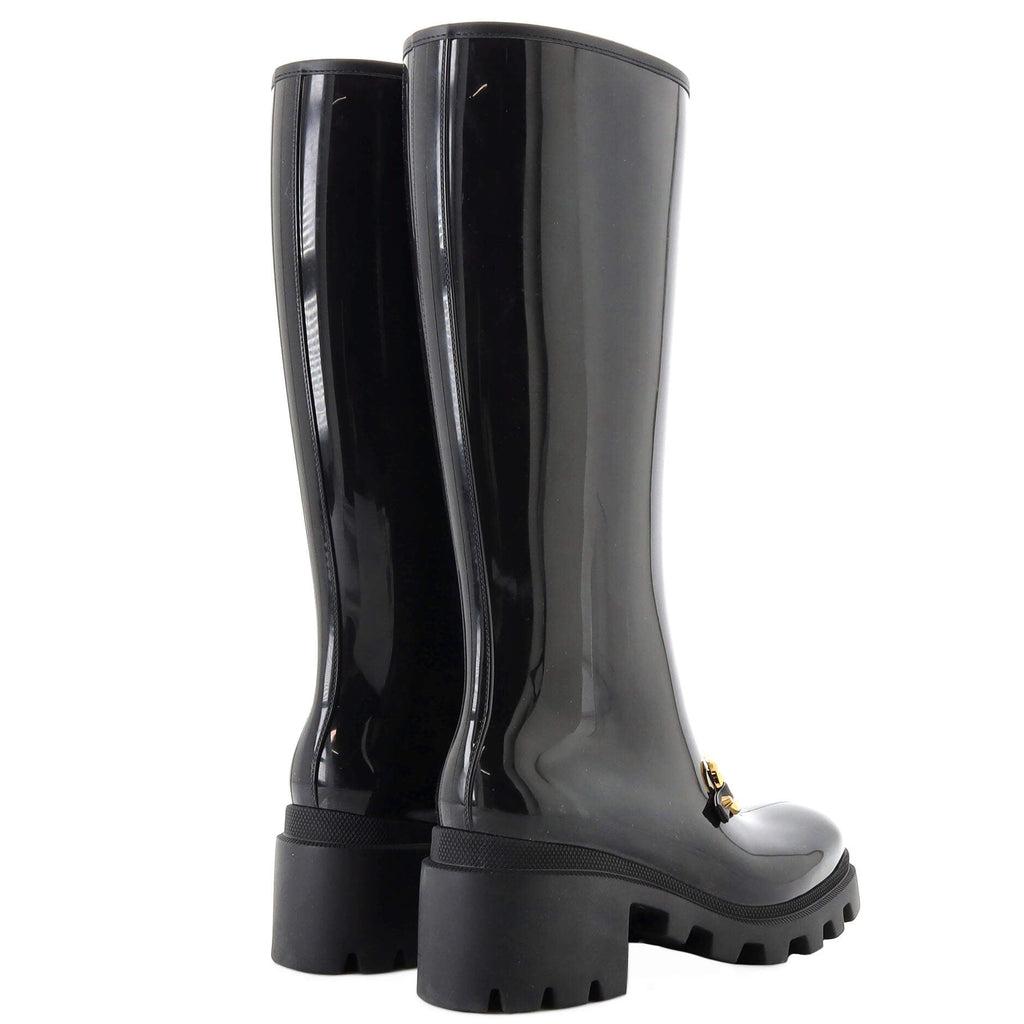 Women's Horsebit Knee High Boots Rubber