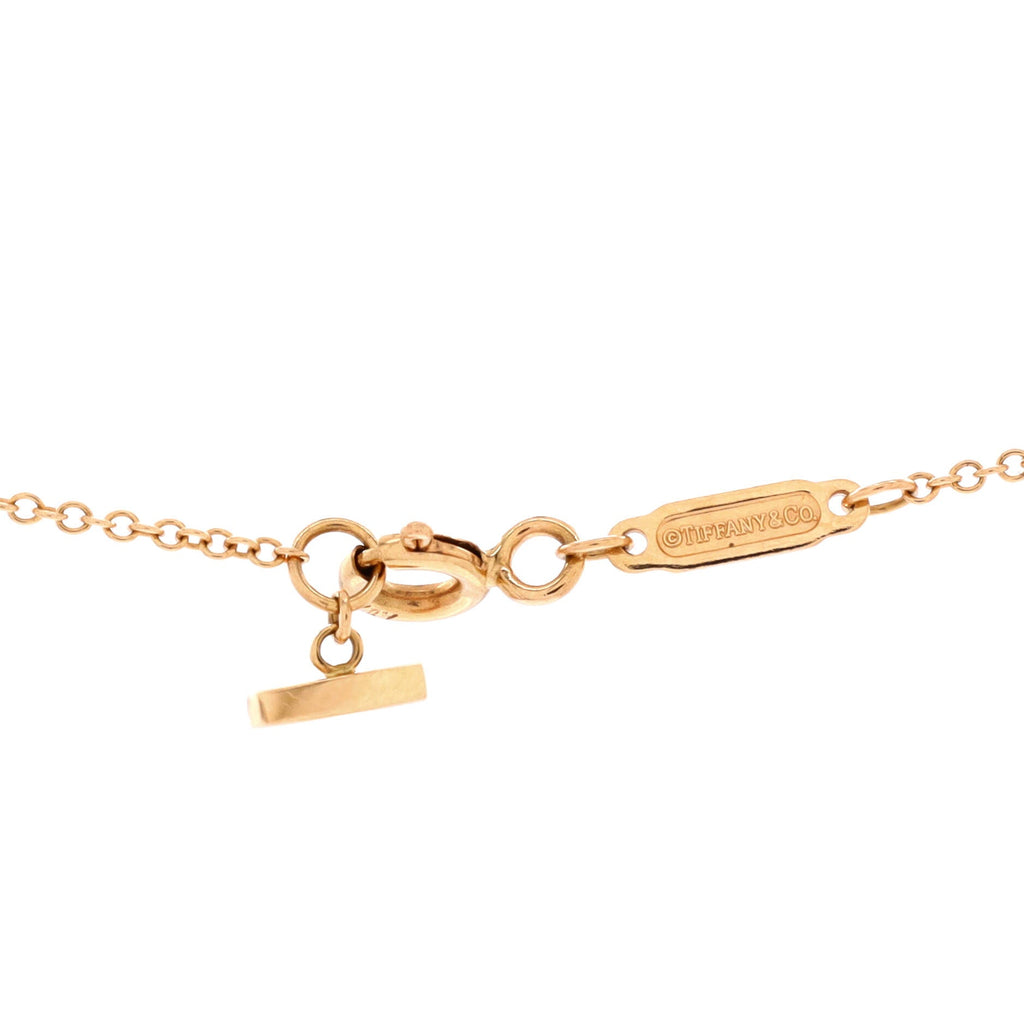 T Smile Pendant Necklace 18K Rose Gold Small