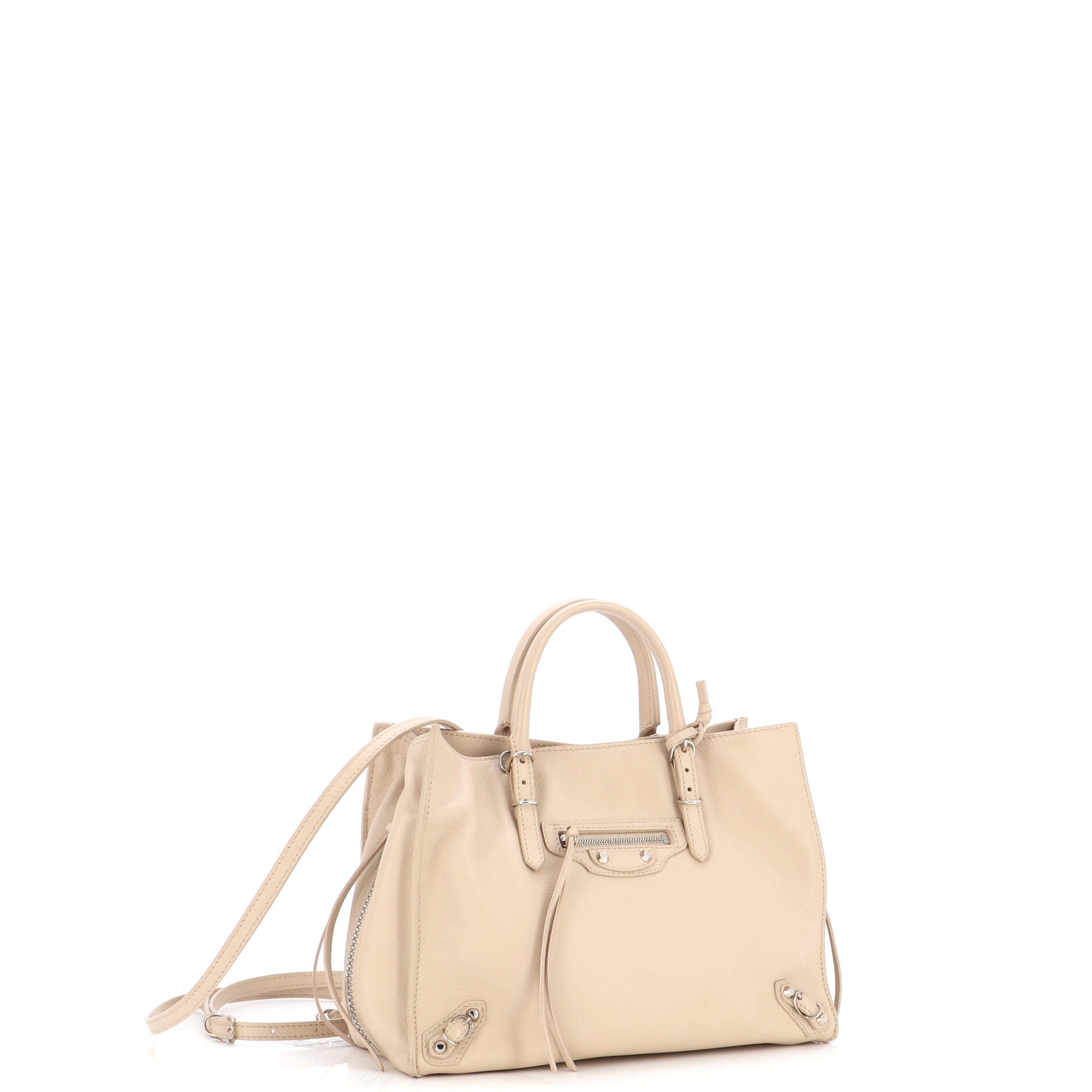 Papier A4 Zip Around Classic Studs Bag Leather Mini