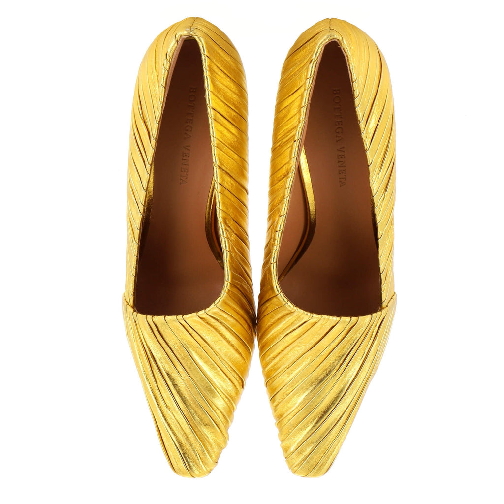 Women's Folded Almond Pumps Lame