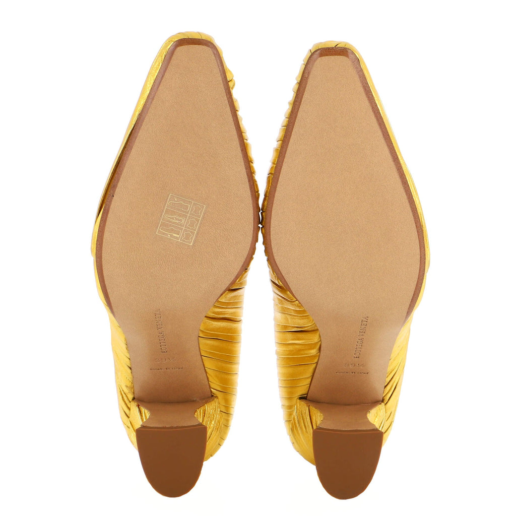 Women's Folded Almond Pumps Lame