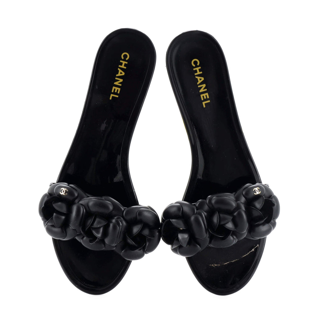 Women's Triple Camellia Mule Sandals Rubber